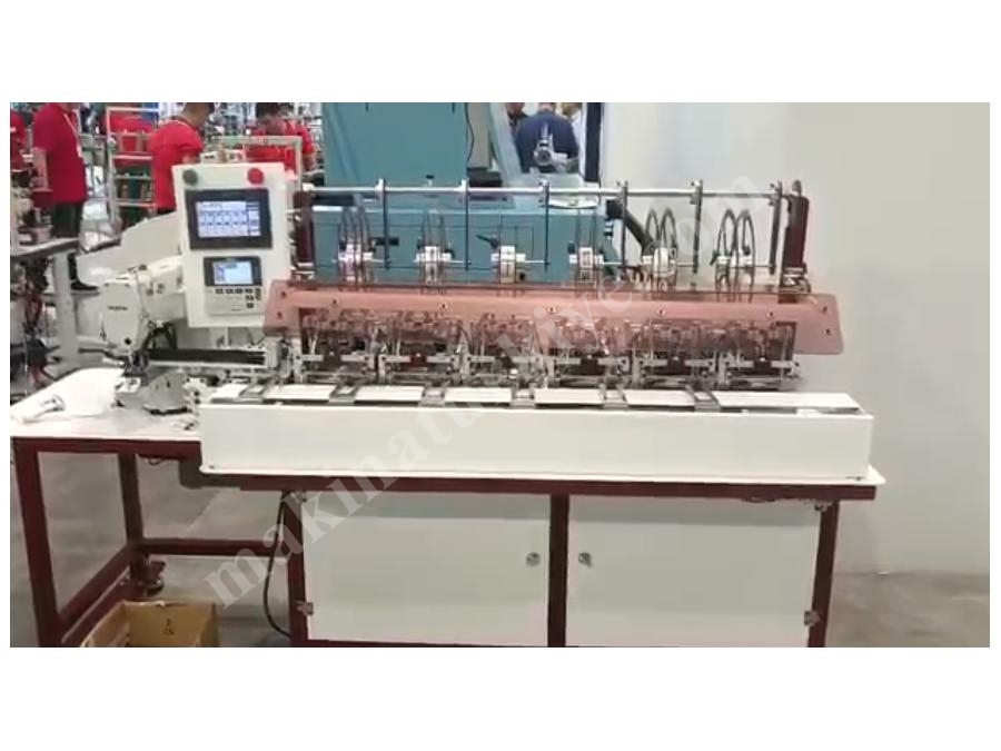Tam Otomatik 6 Etiket Katlamalı Dikiş Ve Etiketleme Makinası