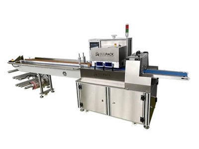 20 - 70 Pcs / Minute Inverted Horizontal Flow Wrap Machine