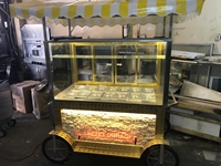 Yellow Hair Gold Breakfast Pastry Cart Rice Cart - 0