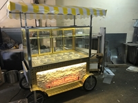Yellow Hair Gold Breakfast Pastry Cart Rice Cart - 1