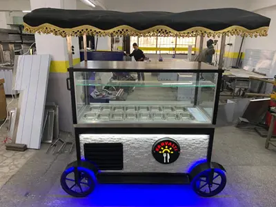 Refrigerated Breakfast Cart Simit Cart Rice Cart