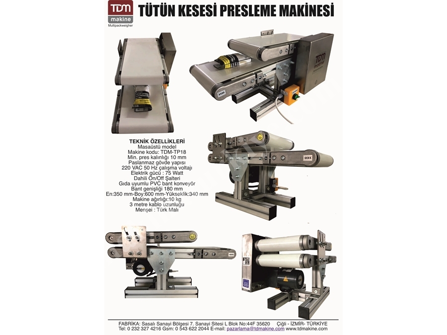Tabaktaschen-Pressmaschine