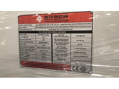 Ayzabant 4 Üniteli Ultra Kenar Bantlama Makinası  - 1