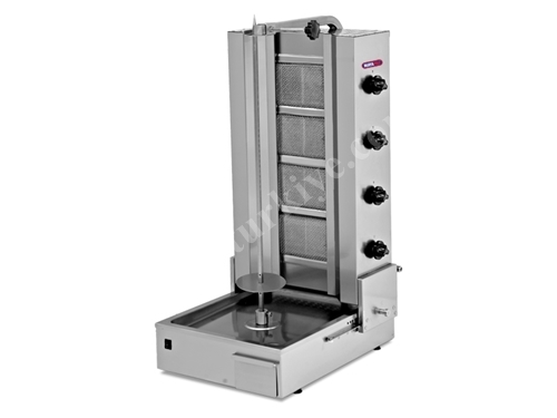 Machine à kebab à gaz à moteur inférieur quintuple chauffage