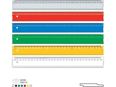 30 Cm 005 Renkli Plastik Cetvel - 0