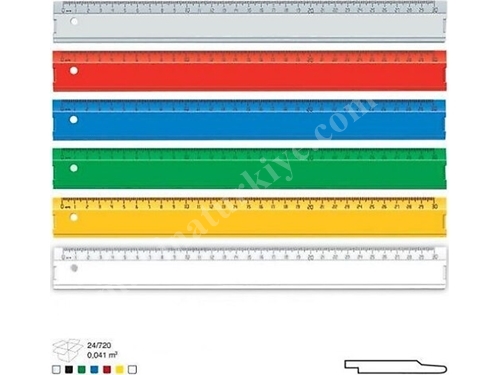 30 Cm 005 Renkli Plastik Cetvel