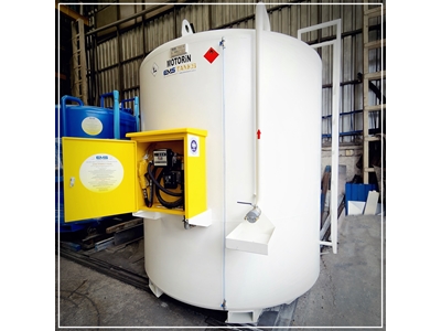 9000 Litre Yerüstü Pompa Donanımlı Dikey Yakıt Tankı - 8