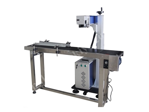 30 W Förderband-System Desktop-Programmierbare Faserlaserbeschriftungsmaschine