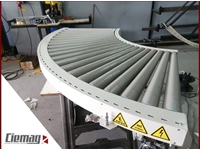 90 Degree Curved Tapered Roller Conveyor - 0