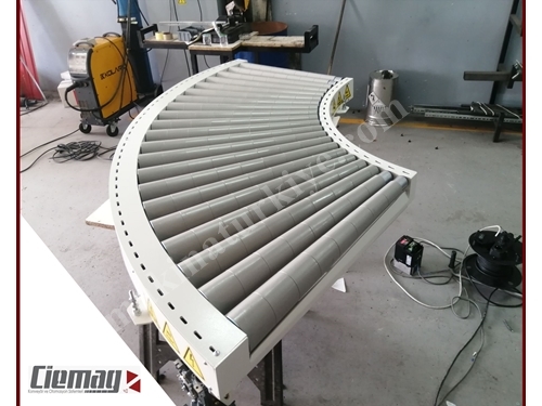 90 Degree Curved Tapered Roller Conveyor
