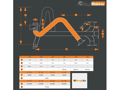 Ø160mm 2 Metre Akrobat Kol Ve Montaj Braketi Kaynak Dumanı Emici Kol - 2