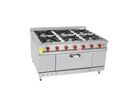 6 Burner 1 Oven Gas Stove