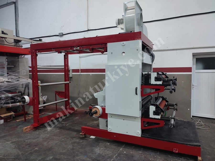 Tek Çift Yüz 2 Renk Stack Tip Flexo Baskı Makinası