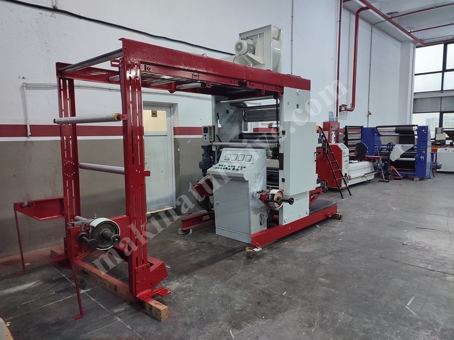 Tek Çift Yüz 2 Renk Stack Tip Flexo Baskı Makinası