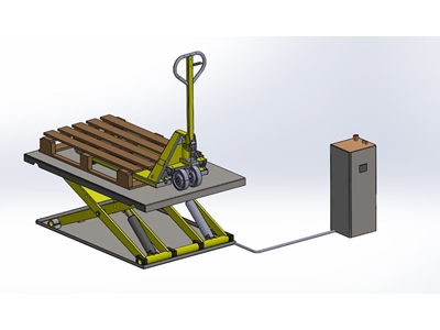 2000 Kg Makaslı Hidrolik Yük Platformu - 7