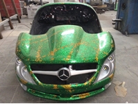 Yeşil Çarpışan Araba - 0