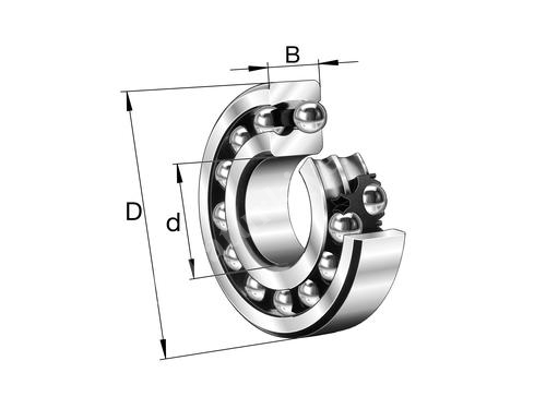 25x18 mm Double Row Plastic Shielded Spherical Ball Bearing