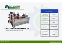 6 Kafa Pnömatik Duşakabin Cam Delme Makinası