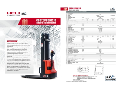 CDDJ 1.2 Ton 3 Meter Fully Electric Stacker - 2