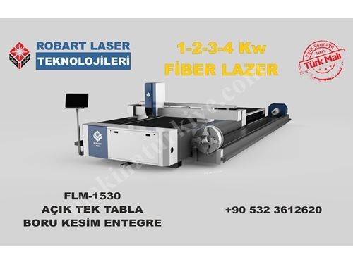 1500*3000 Mm Tabla + 6 M Boru Kesimli Fiber Lazer Kesim Makinası