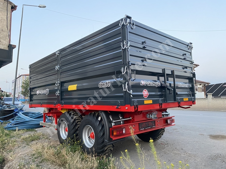 10 Ton Tandem Çift Dingil Tır Tipi Römork