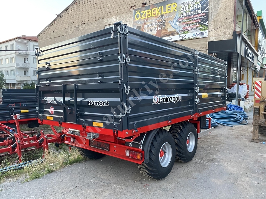 10 Ton Tandem Çift Dingil Tır Tipi Römork