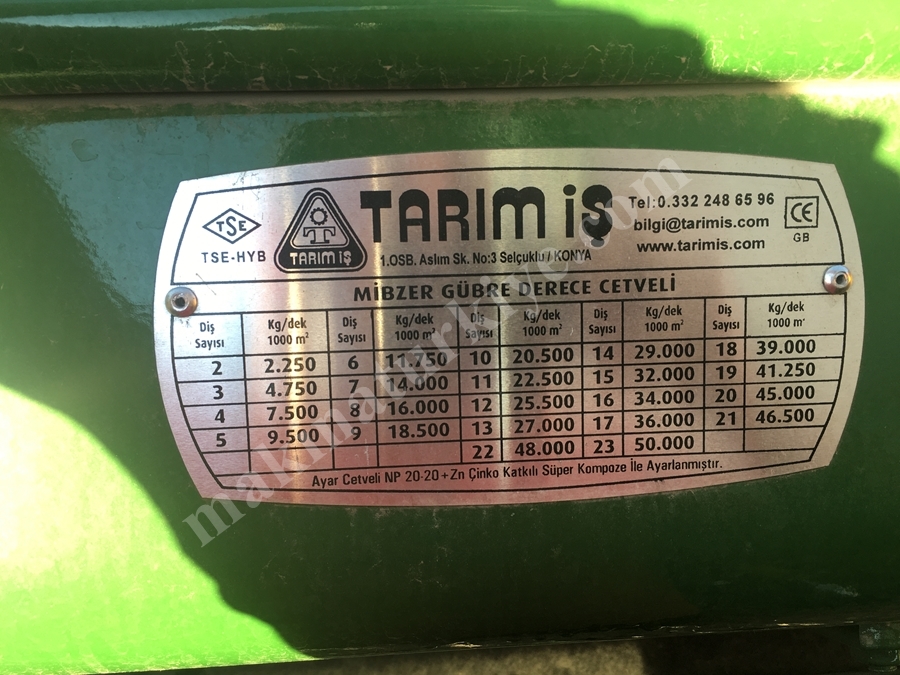 16'Lı Takıl Ekim Tohum Mibzeri