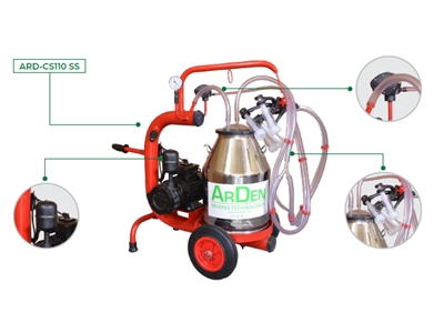 30 L Chrom Eimer Einzelne Schafs-Melkmaschine - 1