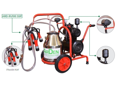 30 Liter Chrom Eimer Einzelne Kuhmilchpumpe - 0