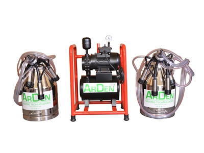 30 Litre Krom Çift Güğüm Sabit Model İkili Süt Sağma Makinesi - 0