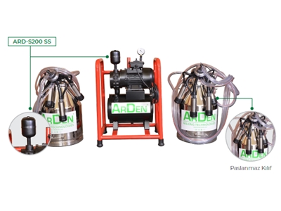 30 Litre Krom Çift Güğüm Sabit Model İkili Süt Sağma Makinesi - 1
