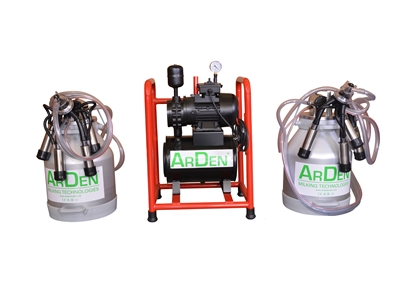 30 Litre Sabit Model Alüminyum Çift Güğüm İkili Süt Sağma Makinesi - 0
