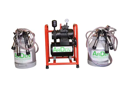 30 Liter Fixed Model Aluminum Double Canister Double Cow Milking Machine