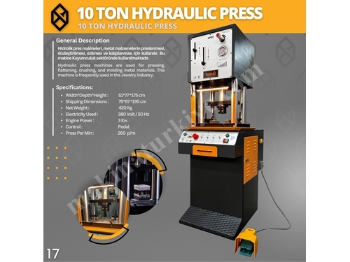 10 Ton Maden Hydraulic Press 