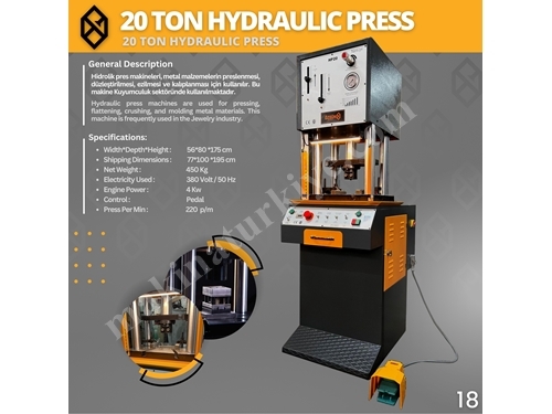 20 Ton Hydraulic Mining Press