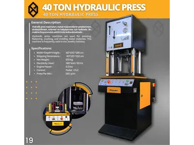 40 Ton Hydraulic Press İlanı