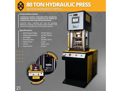 80 Ton Hydraulic Press İlanı
