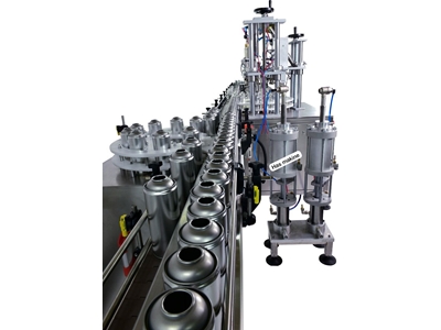 10-12 Adet/Dakika Üçlü Set Aerosol Dolum Makinası - 3