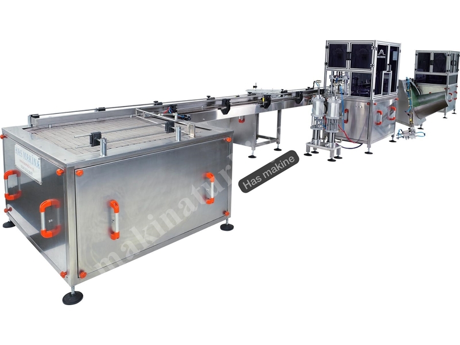 10-12 Adet/Dakika Üçlü Set Aerosol Dolum Makinası
