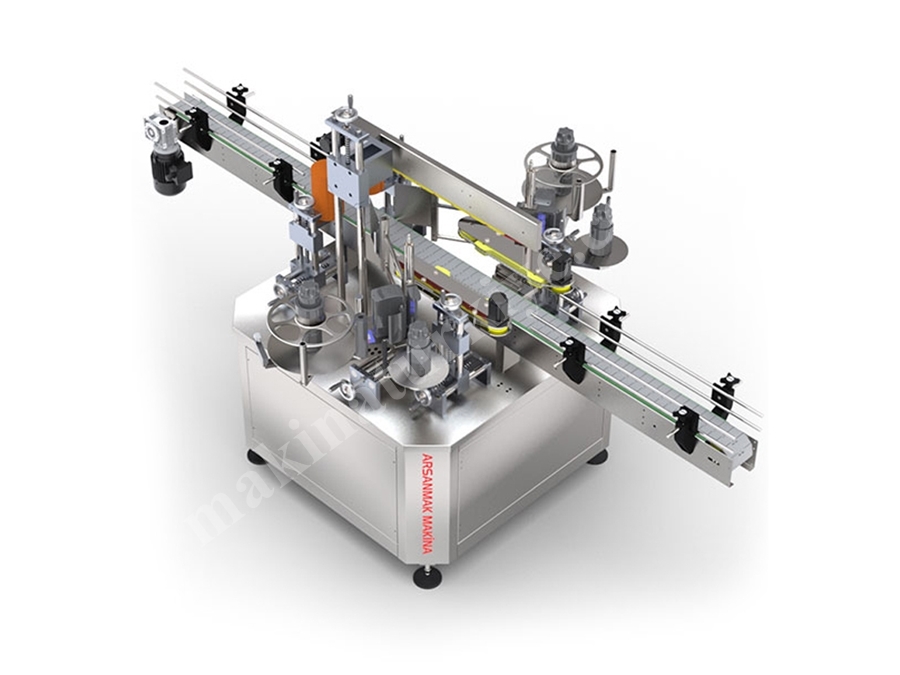 2500 Pieces / Hour 300 mm Stainless Double-Sided Bottle Labeling Machine