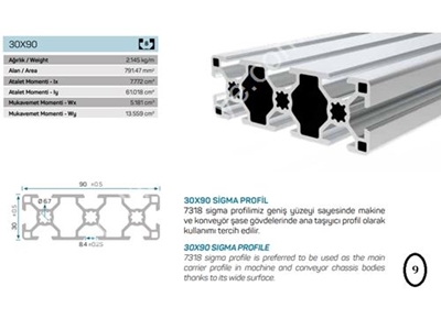 30x90 8 Kanallı Sigma Profil - 0