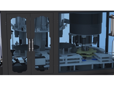 KR 10 Edelstahl-Rotationsdeckel Schließmaschine mit Aufzug - 2