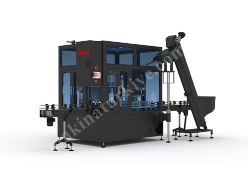 KR 10 Stainless Elevator Rotary Cap Closing Machine