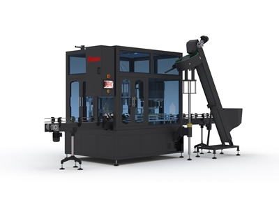 KR 10 Edelstahl-Rotationsdeckel Schließmaschine mit Aufzug - 4