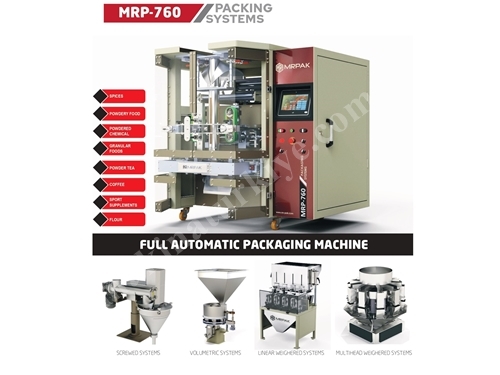 15-70 Pieces/Minute AUTOMATIC SCREWED FILLING MACHINE - VFFS - Vertical Packaging Machine