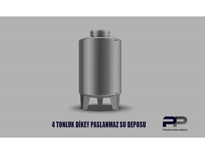 4 Ton Paslanmaz Dikey Gıda Stok Tankı - 0