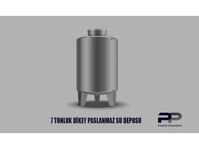 7 Ton Paslanmaz Dikey Gıda Stok Tankı - 0