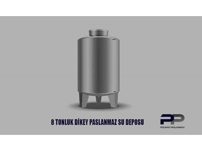 8 Ton Paslanmaz Dikey Gıda Stok Tankı - 0