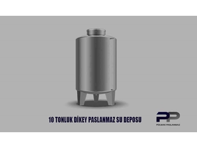 10 Ton Paslanmaz Dikey Gıda Stok Tankı - 0