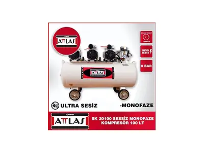 Attlas Sc 20100 100 Lt Sessiz Yağsız Kompresör